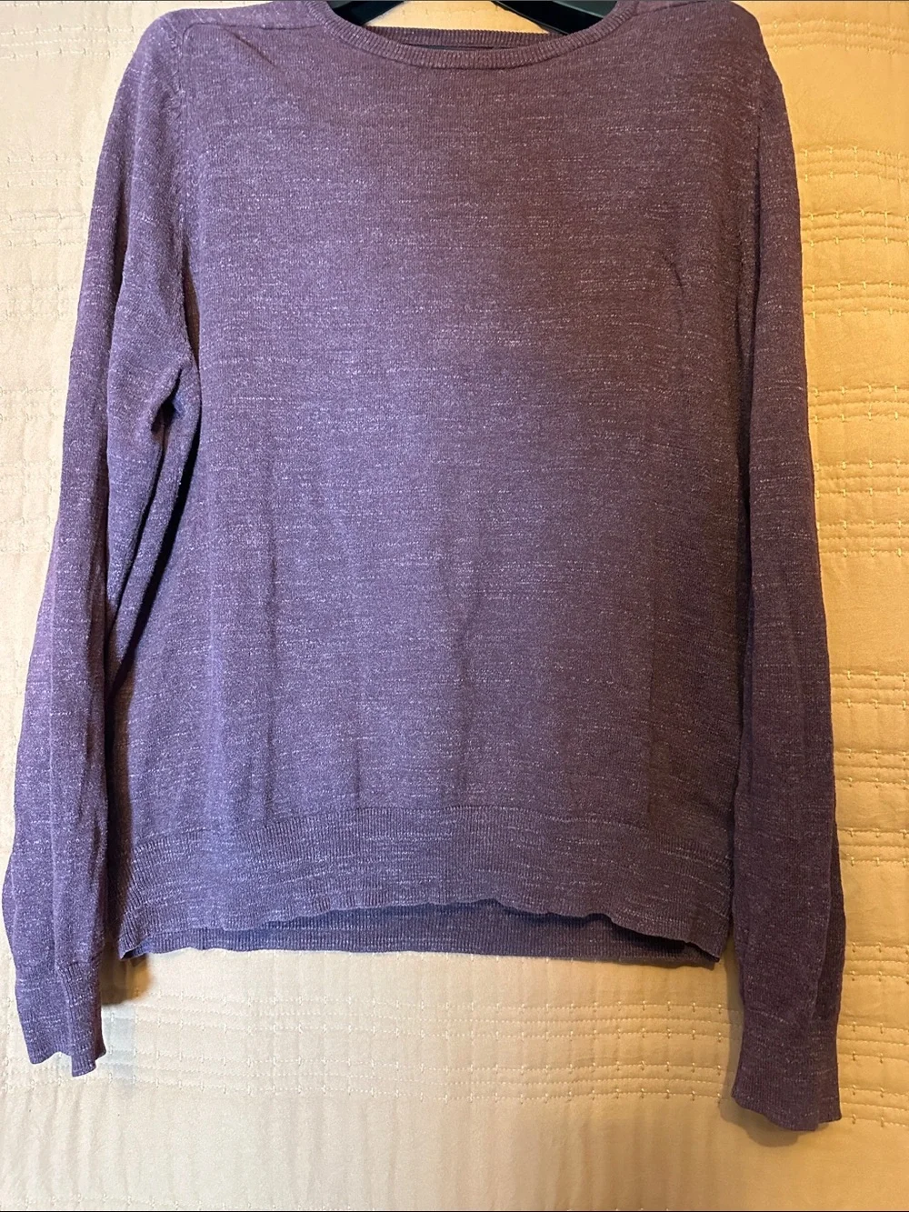 J. Crew Lightweight Purple Crewneck Sweater